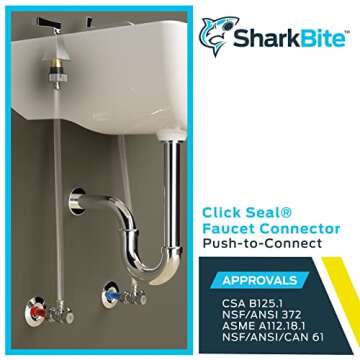 SharkBite Push to Connect Faucet Connector - Leak Free