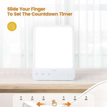 LASTAR 10000 Lux Sun Lamp with Timer & Adjustable Brightness