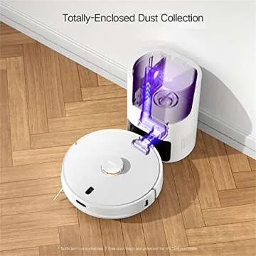 Lydsto R1 Self-Empty Robotic Vacuum Cleaner, Robot Vacuums and Mop, Lidar Navigation, 2700Pa Strong Suction, Smart Mapping, Wi-Fi Connected, Ideal for Pets Hair, Carpets and Hard Floors