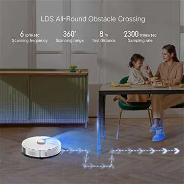 Lydsto R1 Self-Empty Robotic Vacuum Cleaner, Robot Vacuums and Mop, Lidar Navigation, 2700Pa Strong Suction, Smart Mapping, Wi-Fi Connected, Ideal for Pets Hair, Carpets and Hard Floors