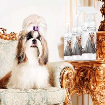 The Blissful Dog Shine-On + Sheen Coat Dog Spray, Easy-to-Use Dog Conditioner, Sensitive Skin-Friendly Leave-in Conditioner for Dogs, Detangler Spray, 8 oz.