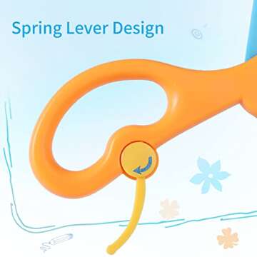 6 Pack Plastic Safety Scissors, Toddlers Training Scissors, Pre-school Training Scissors, Children Safety Learning Scissors