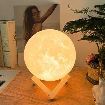 Balkwan Moon Lamp – 5.9" Touch Control Night Light