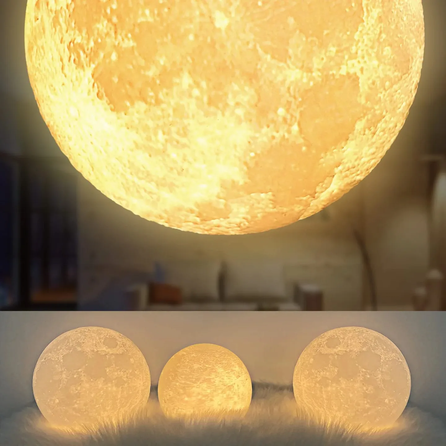 Balkwan Moon Lamp – 5.9" Touch Control Night Light