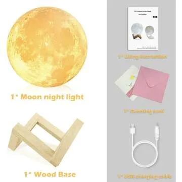 Balkwan Moon Lamp – 5.9" Touch Control Night Light