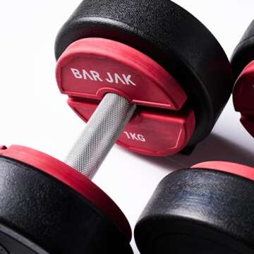 Bar Jak Micro Plates. 1 KG / 2.2 LBS Dumbell Fractional Weight Plate, x4 Pieces, Dumbell Weights, Ke...