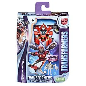 Transformers Toys EarthSpark Deluxe Class Terran Twitch Action Figure, 5-Inch, Robot Toys for Kids Ages 6 and Up