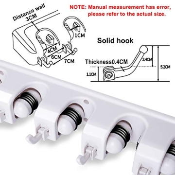 Heavy Duty Wall Mount Broom Mop Holder Organizer