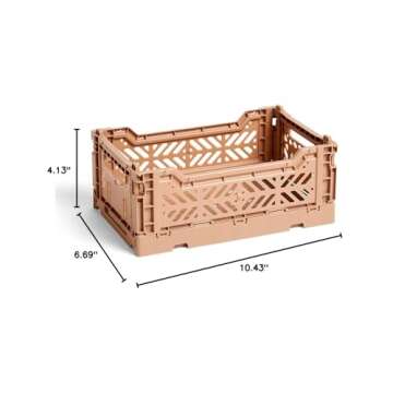 Hay Colour Crate S Transport Box in Nougat - Organize Stylishly