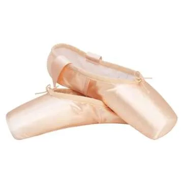 IJONDA Adult Ballet Pointe Shoes Hard Toe Dance Shoes Pink Satin Practice Ballet Slippers for Girls Women (Pink, Numeric_ 7)