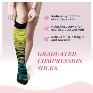 Sooverki Compression Socks for Women Men Circulation 6 Pairs-Best Compression Stockings For Running,Athletic,Nursing
