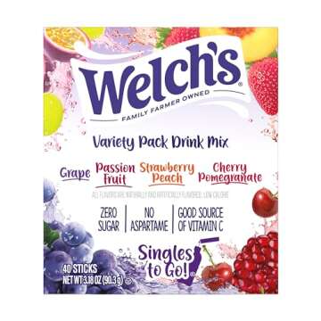 SINGLES TO GO! Sonic Limeade, Flavoraid Aguas Frescas and Welchs Variety, Powdered Drink Mix Variety Pack Boxes - 40ct Boxes, 120 Total Servings (Pack of 3)