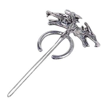 Daenerys Targaryen Silver Dragon Brooch for Cosplay