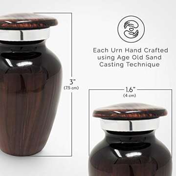 Small Cremation Urn for Human Ashes Keepsake - Miniature Memorial Urns for Ashes, Personal Cremation...