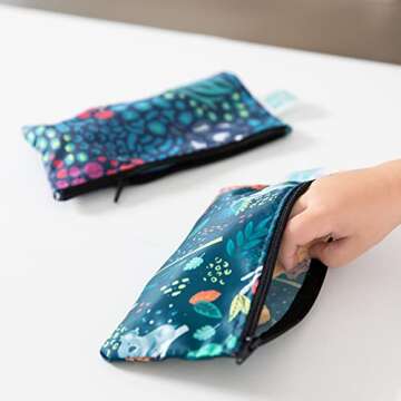 Bumkins Reusable Snack Bags: Eco-Friendly and Functional Travel Pouches (2-pk)