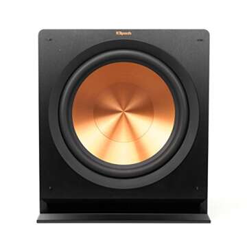 Klipsch R-115SW Subwoofer,Brushed Black Polymer Veneer