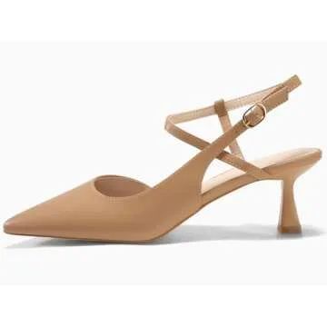 Stylish Lnsshee Kitten Heel Slingback Pumps for Women