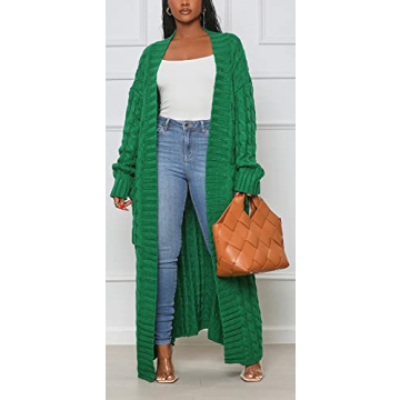 Cozy Women’s Open Front Drape Cardigan with Pockets