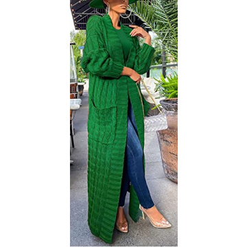 Cozy Women’s Open Front Drape Cardigan with Pockets