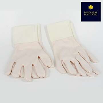 BARNABAS BLATTGOLD: Cotton Gold Leaf Gilding Gloves - Perfect Snug Fit - Maximize Feeling in Fingers - 2 pairs