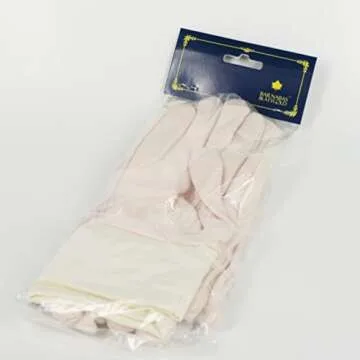 BARNABAS BLATTGOLD: Cotton Gold Leaf Gilding Gloves - Perfect Snug Fit - Maximize Feeling in Fingers - 2 pairs