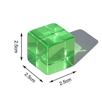 Candywood Rainbow Acrylic Gem Cubes Blocks Children Educational Sensory Training Crystal Toys Baby L...