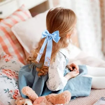 Charming NCMAMA Bunny Hair Bows for Girls