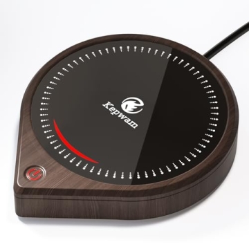 Kepwam Coffee Mug Warmer for Desk, Smart Coffee Warmer with Touch Tech & Light, Coffee Cup Warmer wi...