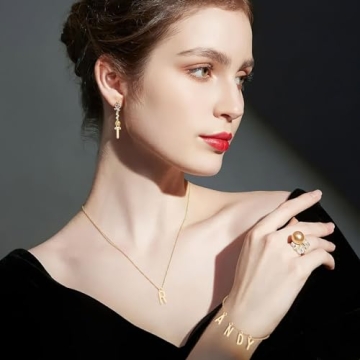 SANNIX 156Pcs Gold Letter Charms for DIY Jewelry Making