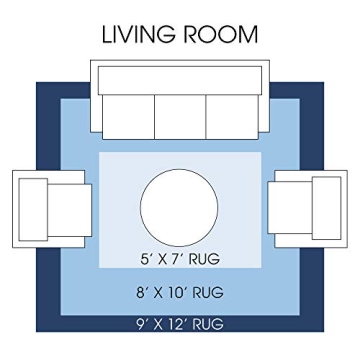 Stylish Indoor Outdoor Rug with Floral Design 5'3" x 7'2"