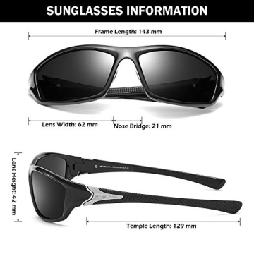 FAGUMA Sports Polarized Sunglasses for Men Outdoor UV400