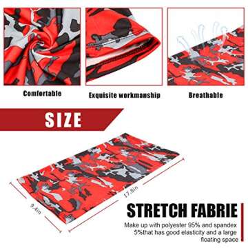 6 Pieces Cooling Neck Gaiter Sun UV Protection Face Mask Windproof Scarf Sunscreen Breathable Bandana Balaclava