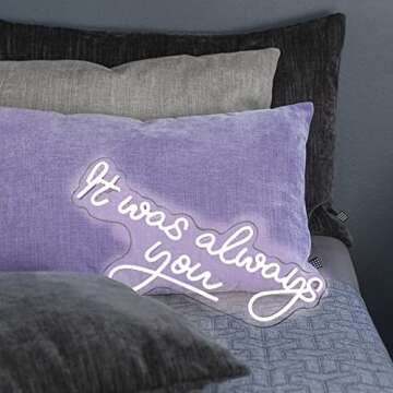 It was Always You Neon Sign - USB Powered 3D Wall Decor