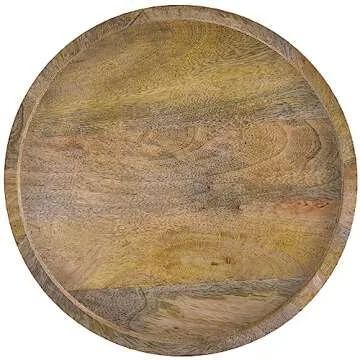 Contemporary Solid Mango Wood Accent Table for All Rooms