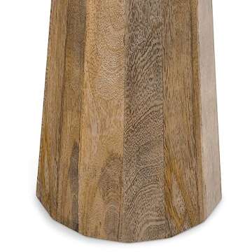 Contemporary Solid Mango Wood Accent Table for All Rooms