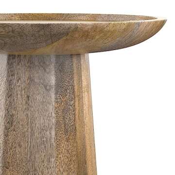 Contemporary Solid Mango Wood Accent Table for All Rooms