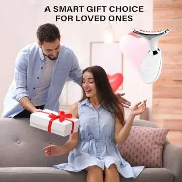 Red Light Therapy for Face, 7 Color LED Facial Light Therapy Wand for Skin Care at Home Blue Light Therapy Face Massager Tool for Face, Neck (White)