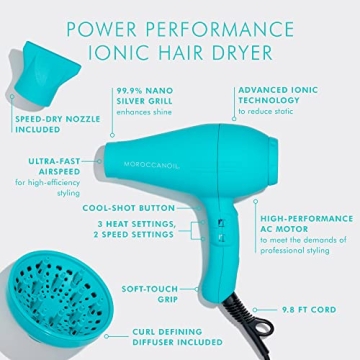 Moroccanoil Power Performance Ionic Hair Dryer for Quick Styling