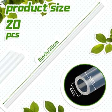 20 Pcs Honey Bear Sippy Cup Replacement Straws 8 Inch Long Silicone Straws Reusable Clear Straws Fle...