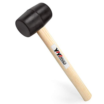 YIYITOOLS YY-2-005 Rubber Mallet Hammer with Wood Handle 8-oz