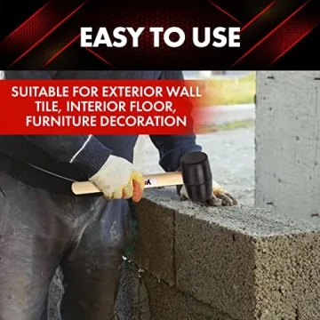 YIYITOOLS YY-2-005 Rubber Mallet Hammer with Wood Handle 8-oz