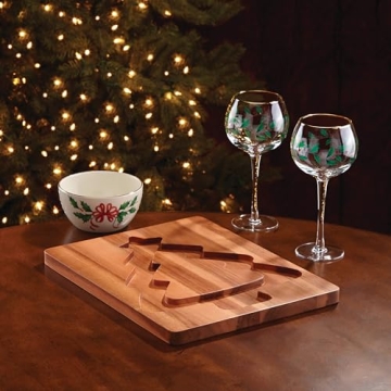 Lenox 856101 Holiday 4-Piece Wine Glass Set, Christmas Dinnerware, Hosting