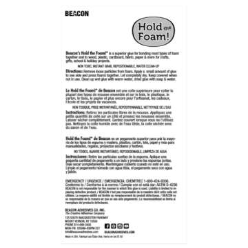 BEACON Hold The Foam - Non-Toxic, Quick Grabbing, Super Thick Formula That Bonds All Types of Foam I...