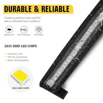 Kanruis 12v Dimmable LED Light Strip for Camping