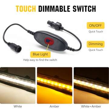 Kanruis 12v Dimmable LED Light Strip for Camping