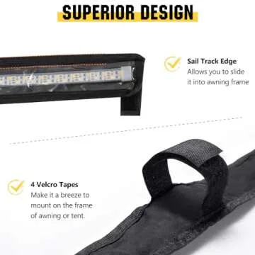 Kanruis 12v Dimmable LED Light Strip for Camping