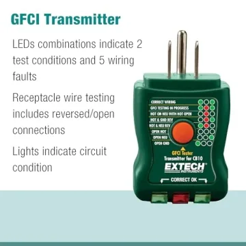 Extech CB10 Circuit Breaker Finder and Tester for Electrical Safety