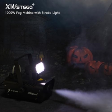 Fog Machine 1000W with Strobe Light, Wireless Remote, Perfect for Halloween, Parties, Concerts, and ...