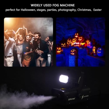 Fog Machine 1000W with Strobe Light and Wireless Remote