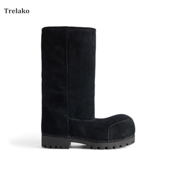 Trelako Suede Platform Snow Boots for Women Cozy & Stylish